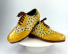  Tap Shoes Yellow Baby Yellow Custom Paint Jazz-Tap Master Cheetah printed shoes