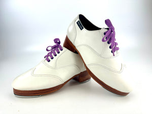 Tap Shoes white custom triple threat