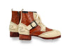 Tap Boot - Light Tan & Brown Ostrich Royal