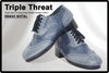 Triple Threat - Gray & Blue - Gray Snake Pattern Royal
